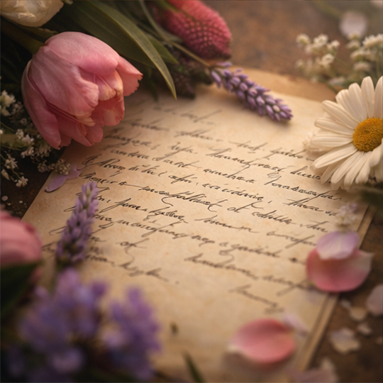 Handwriting rhythm to flower match